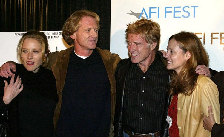 The Redford family with Shauna Redford (right).
